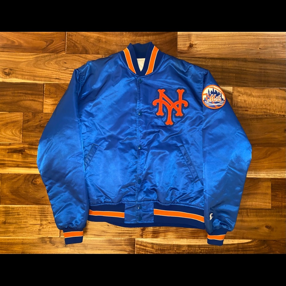Vintage Starter New York Mets Satin Bomber Jacket Men’s Size Large EXCELLENT
